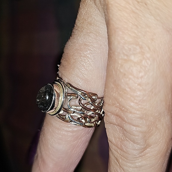 New STERLING SILVER Labradorite RING SIZE 7.5 - Picture 2 of 8